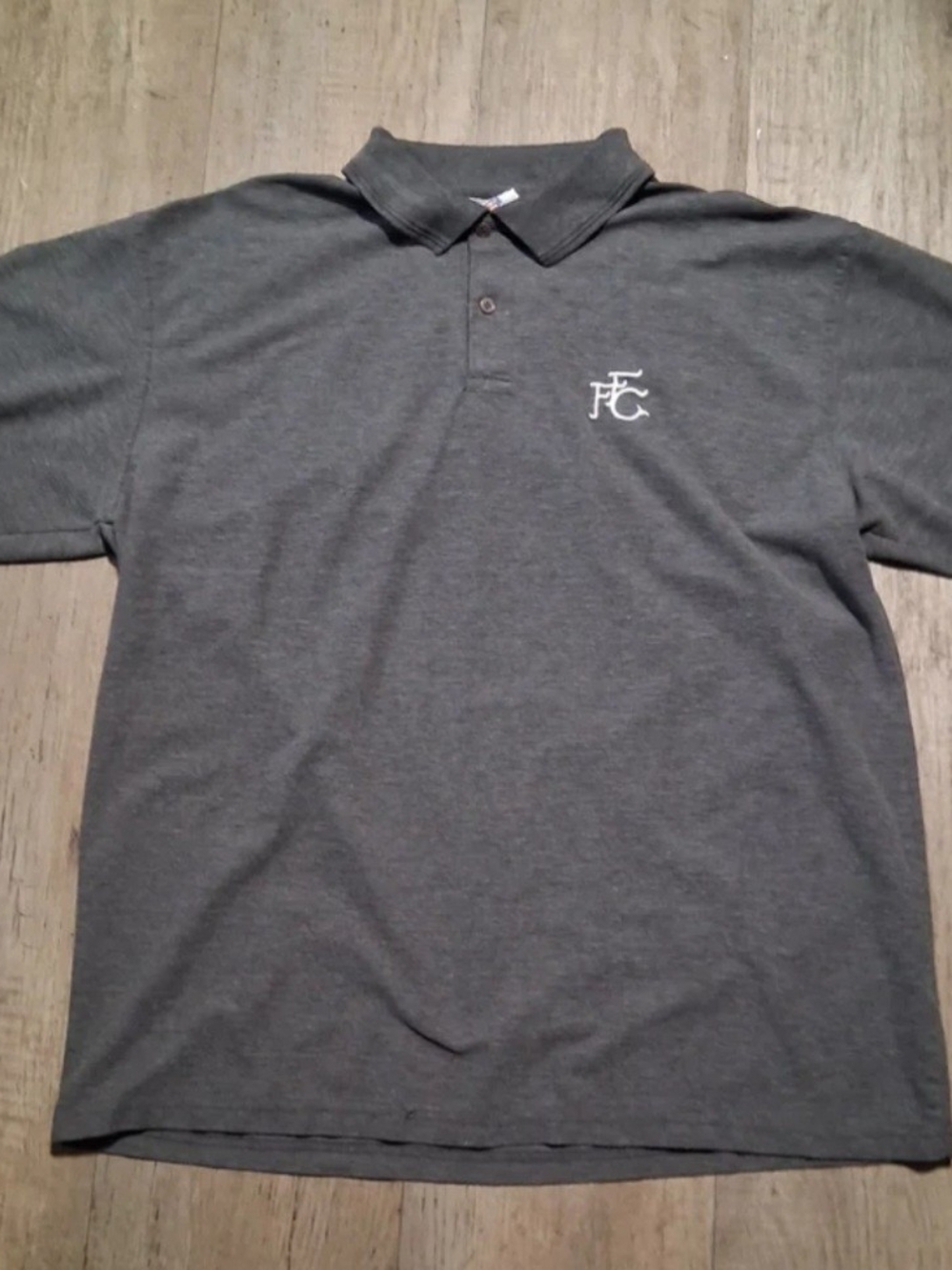 Fulham FC Gray Embroidered Polo Shirt - Men's Medium